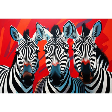 Modern Zebra Head Painting